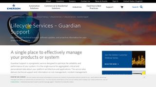 
                            3. Lifecycle Services - Guardian Support | Emerson US - Emerson Guardian Portal