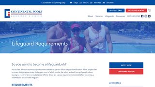 
Lifeguard Requirements | Continental Pools | Commercial and ...
