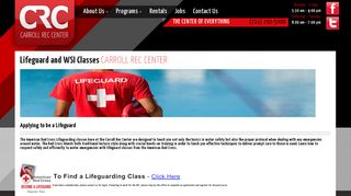 
                            16. Lifeguard & WSI Classes - CARROLL REC CENTER - Wsi Online Portal