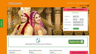 
                            6. LifePartner.in Matrimony - Matrimonial Site for Indians - Matrimony Life Partner Portal