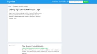 
                            6. Lifeway My Curriculum Manager Login or Sign Up - Lifeway My Curriculum Manager Portal