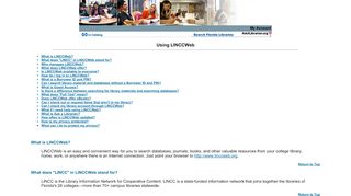 
                            6. LINCCWeb - Using LINCCWeb - linccweb.org - Lincc Org Portal