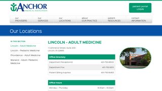 
Lincoln - Adult Medicine - Providers at Anchor Medical ...
