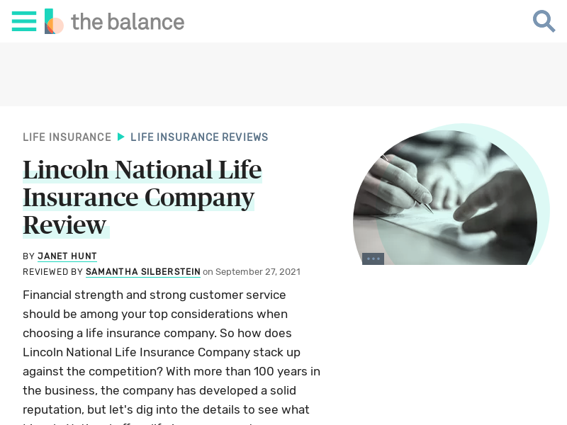 
                            7. Lincoln National Life Insurance Company Review