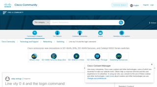 
                            2. Line vty 0 4 and the login command - Cisco Community - Set Login On Vty To Use Local Database