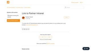 
                            4. Link to Partner Intranet – JLP Leisure Benefits - Waitrose Partner Connect Portal