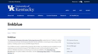 
                            7. linkblue | University of Kentucky - Ilinkblue Portal