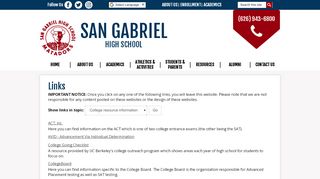 
                            4. Links - San Gabriel High School - San Gabriel High School Parent Portal