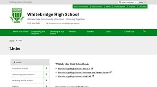 
                            6. Links - Whitebridge High School - Hunter Tafe Staff Portal