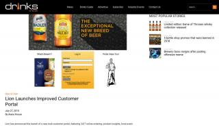 
                            8. Lion Launches Improved Customer Portal - Drinks Trade - Lion Customer Portal