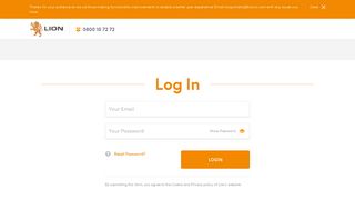 
                            7. Lion NZ B2B Site: Login - Lion Customer Portal