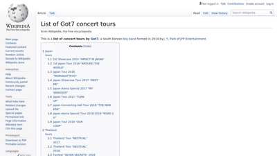 List of Got7 concert tours - Wikipedia