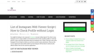 
                            7. List of Instagram Web Viewer Script | How to Check Profile ... - Piknu Login
