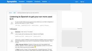 
Listening to Spanish to get your ear more used to it ...  
