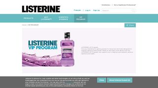 
                            3. LISTERINE® VIP Program | LISTERINE® Professional - Listerine Professional Sign Up