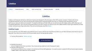 
                            6. Liteblue - liteblue.usps.gov - USPS Employee Portal - (SSP) - Liteblue Portal Payroll