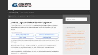 LiteBlue Login Online USPS LiteBlue Login Gov - Http Blue Usps Gov Wps Portal