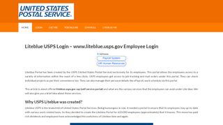 
                            7. Liteblue USPS - liteblue.usps.gov Employee Login - Liteblue Portal Payroll