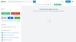 
                            4. Littlefield Technologies Overview - OMIS 338 - NIU - StuDocu - Littlefield Technologies Portal