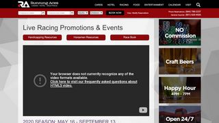 Live Racing Promotions & Events | Running Aces Casino ... - Running Aces Portal