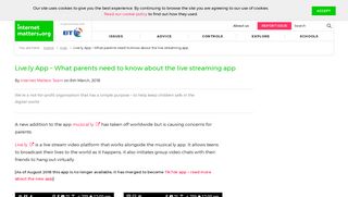 
                            3. Live.ly what parents need to know | Internet Matters - Musically Lively Portal