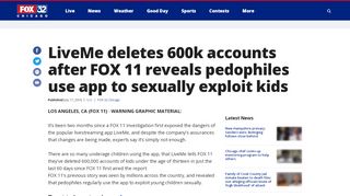 
                            5. LiveMe deletes 600k accounts after FOX 11 reveals ... - Live Me Portal Error