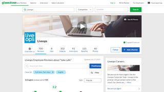 
Liveops "take calls" Reviews | Glassdoor  
