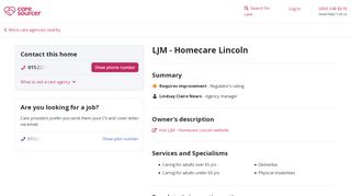 
LJM - Homecare Lincoln - Care Sourcer  
