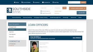 
                            4. Loan Officer Results Page - Southside Bank - Southside Bank Tyler Tx Portal