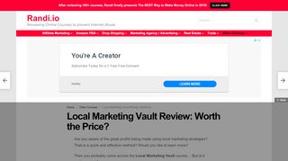 
                            5. Local Marketing Vault Review: Scam or Worth the Cost? My ... - Local Marketing Vault Login