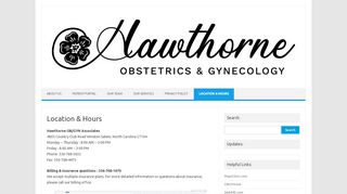Location & Hours – Hawthorne OB/GYN Associates - Hawthorne Ob Gyn Patient Portal