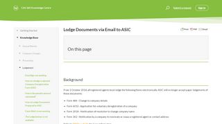 
                            6. Lodge Documents via Email to ASIC – CAS 360 Knowledge ... - Asic Registered Agent Portal Portal