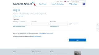 
Log in – AAdvantage account login and password – American ...
