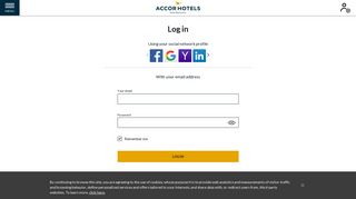 
                            1. Log in - Accor - Accor Hotels - Accorhotels Portal To My Account