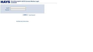 
                            3. Log in as a worker - Hays Connect - Hays Connect Portal