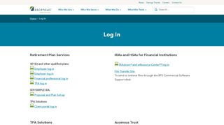 
                            1. Log In - Ascensus - Vanguard Ascensus Employer Portal