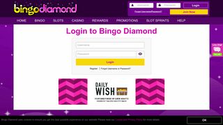 
                            2. Log In - Bingo Diamond for great Bingo and slots, with free ... - Bingo Diamond Sign Up