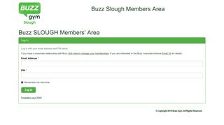 
                            1. Log In - Buzz Gym Members Area - Buzz Gym Portal Slough