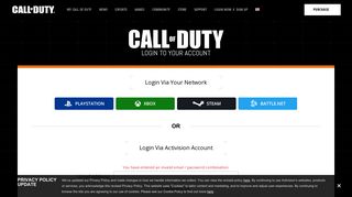 
                            1. Log in - Call of Duty profile - Call Of Duty Elite Portal Error