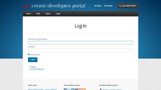 
                            3. Log In | Cerasis Developers Portal - Cerasis Portal