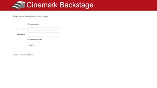 
                            3. Log in - Cinemark Backstage - Spotlight Cinemark Portal