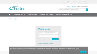 
                            3. Log in Coloplast Charter