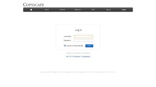 
                            1. Log In - Copyscape - Copyscape Com Portal