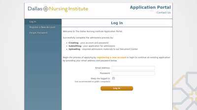 Log in - Dallas Nursing Institute - apply.dni.edu