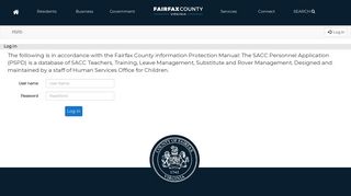 
                            2. Log in - Fairfax County Portal