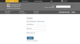 
                            5. Log in - Fountas and Pinnell - Fountas And Pinnell Data Management Portal