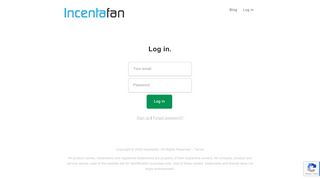 
                            1. Log in - Incentafan - Incentafan Portal