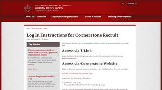 
                            8. Log In Instructions for Cornerstone Recruit | Human Resources - Ull Ulink Portal
