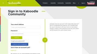 
                            2. Log In - kaboodle kitchen - Kaboodle Kitchen Planner Portal