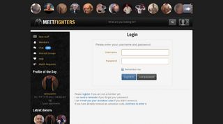 
                            1. Log in - MeetFighters.com - Meetfighters Login
